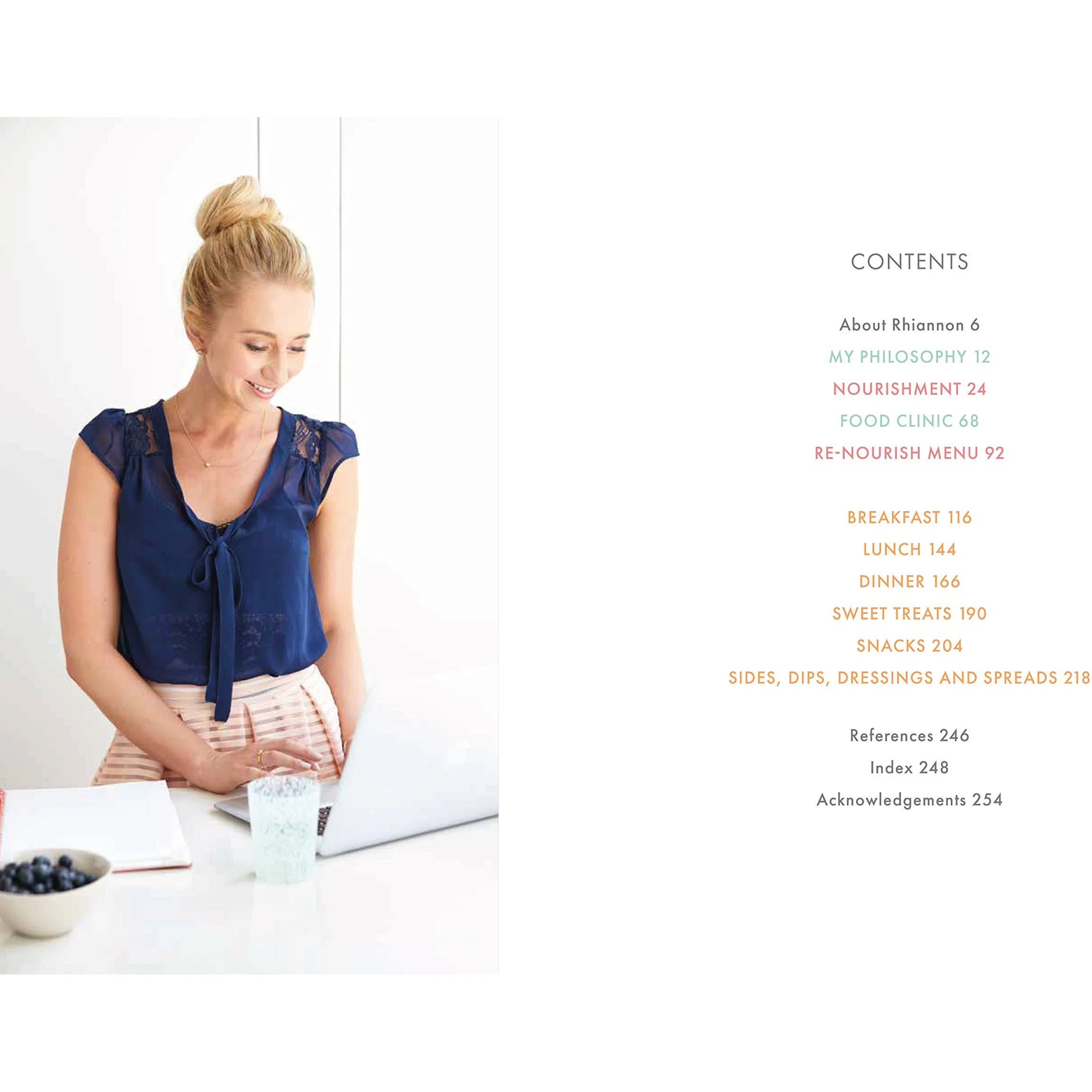Re-Nourish: A Simple Way to Eat Well by Rhiannon Lambert - paperback spine view