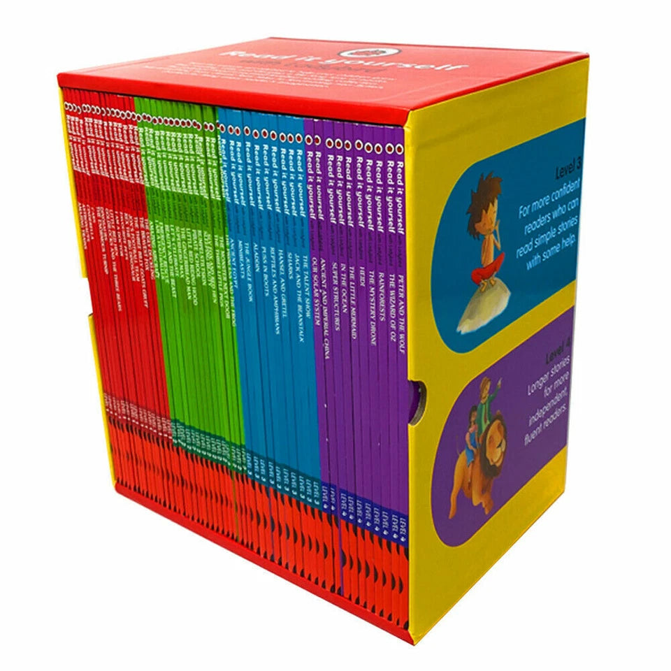 Read It Yourself with Ladybird 50 Books Collection Set - close up of paperback early reader titles