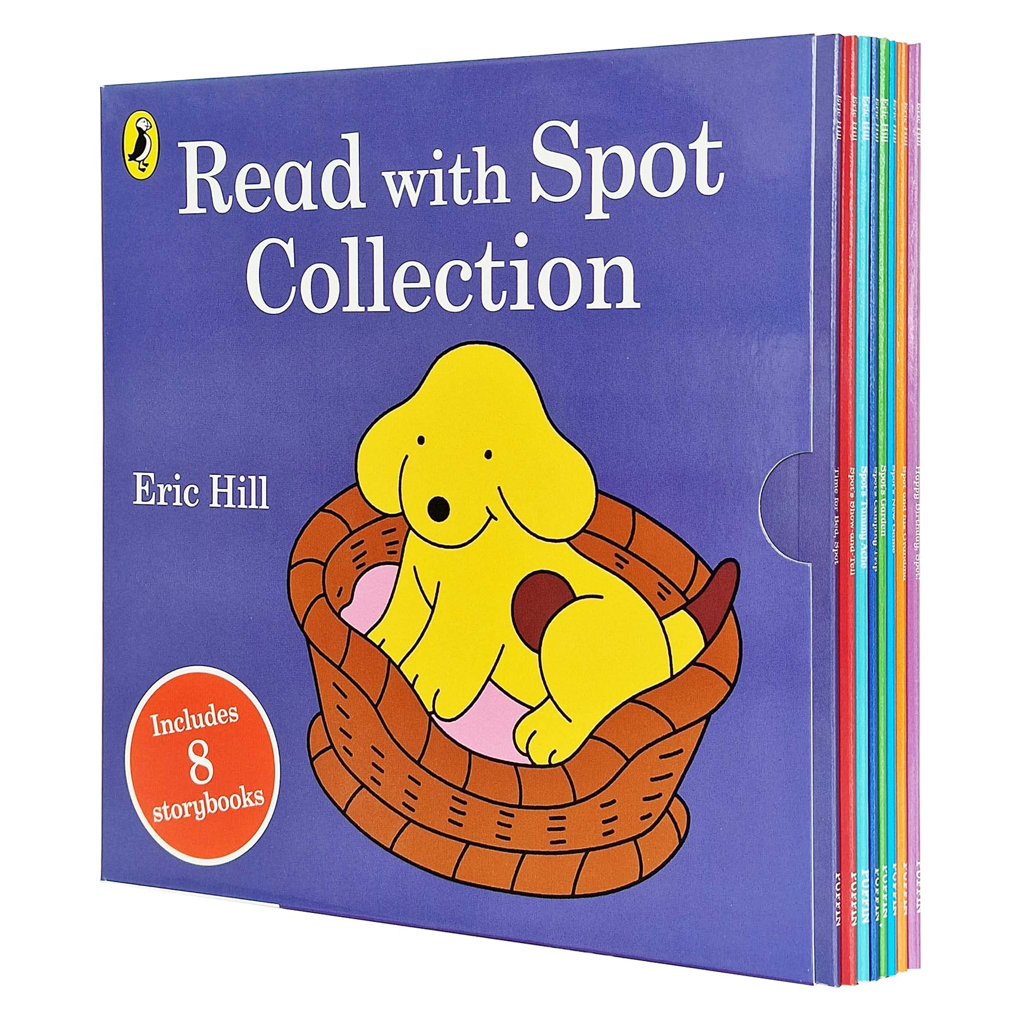 Read With Spot Collection 8 Book Paperback Set by Eric Hill including Happy Birthday Spot and Spot and his Grandma, ages 2+