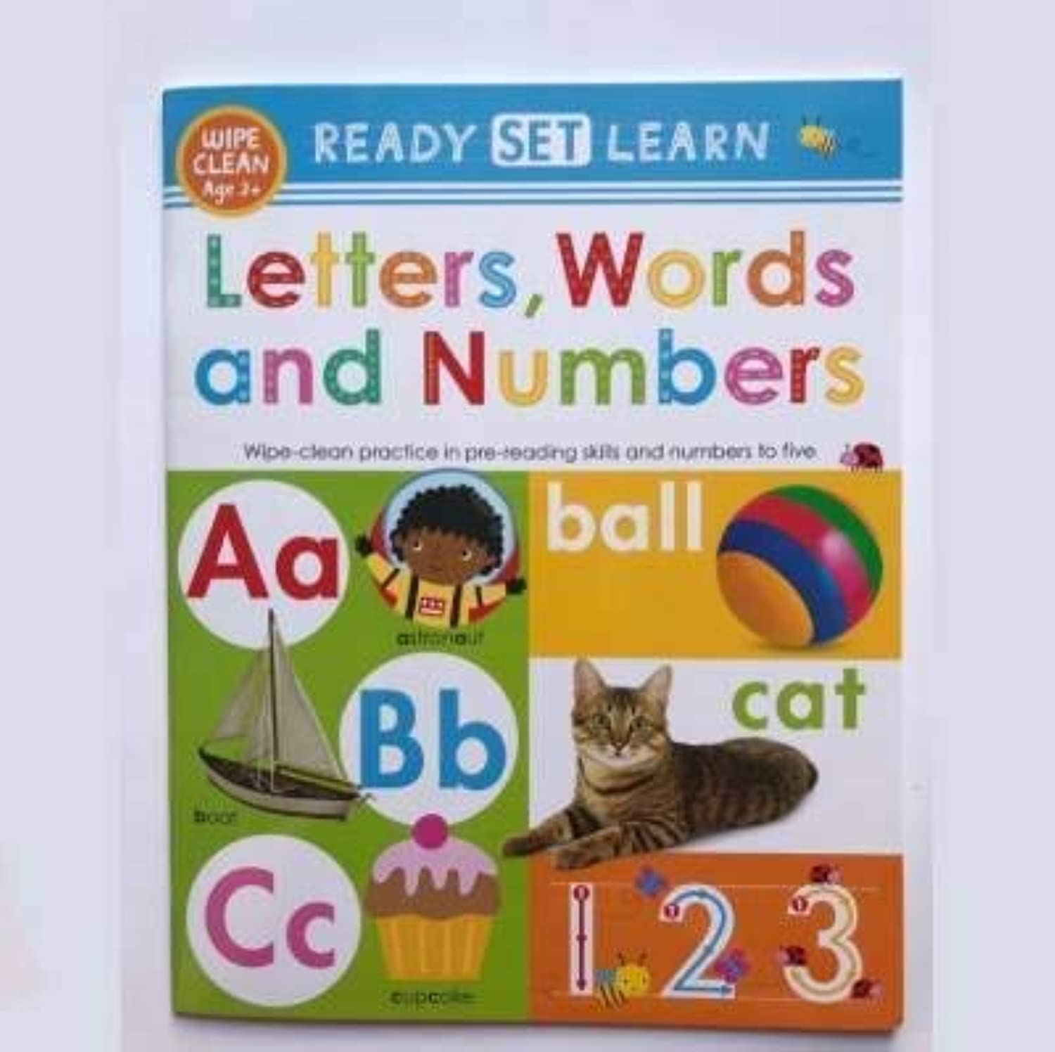 Upper Case Letters wipe-clean paperback workbook from the Ready Set Learn early learning set, Ages 3-5