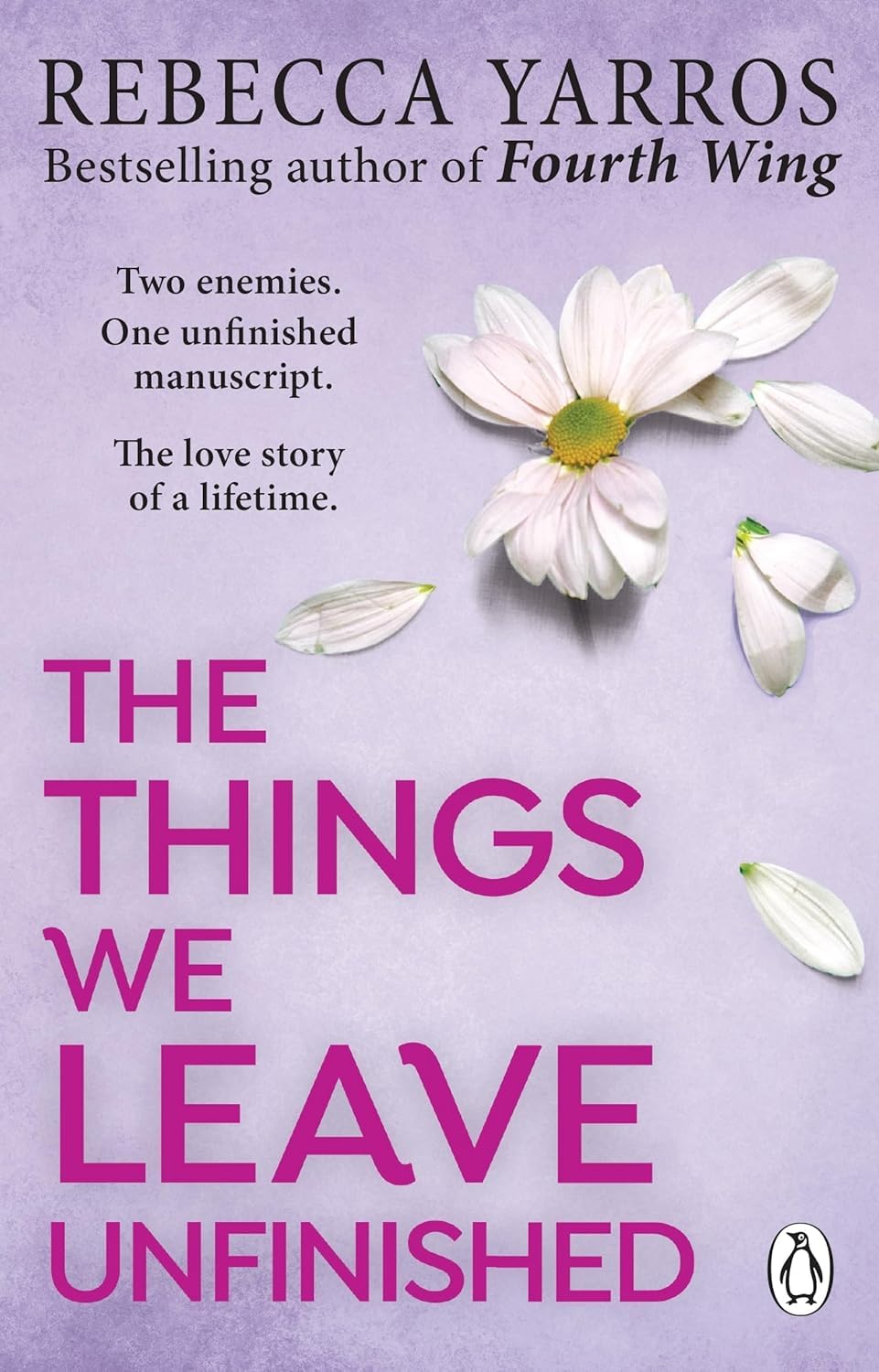 The Things We Leave Unfinished by Rebecca Yarros paperback book cover, part of the 3 books collection set