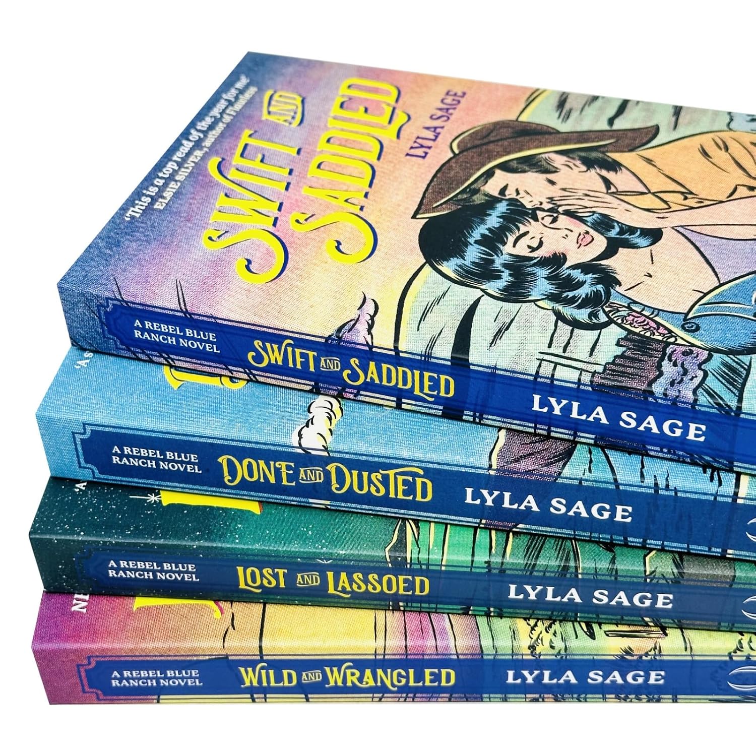 Rebel Blue Ranch 4 book collection set by Lyla Sage - back cover detail paperback