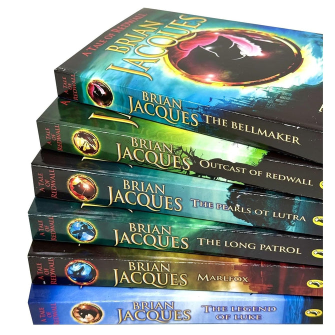 Redwall Series Books 7-12 by Brian Jacques 6 Books Collection Set - Paperback stack showing all six titles in the set