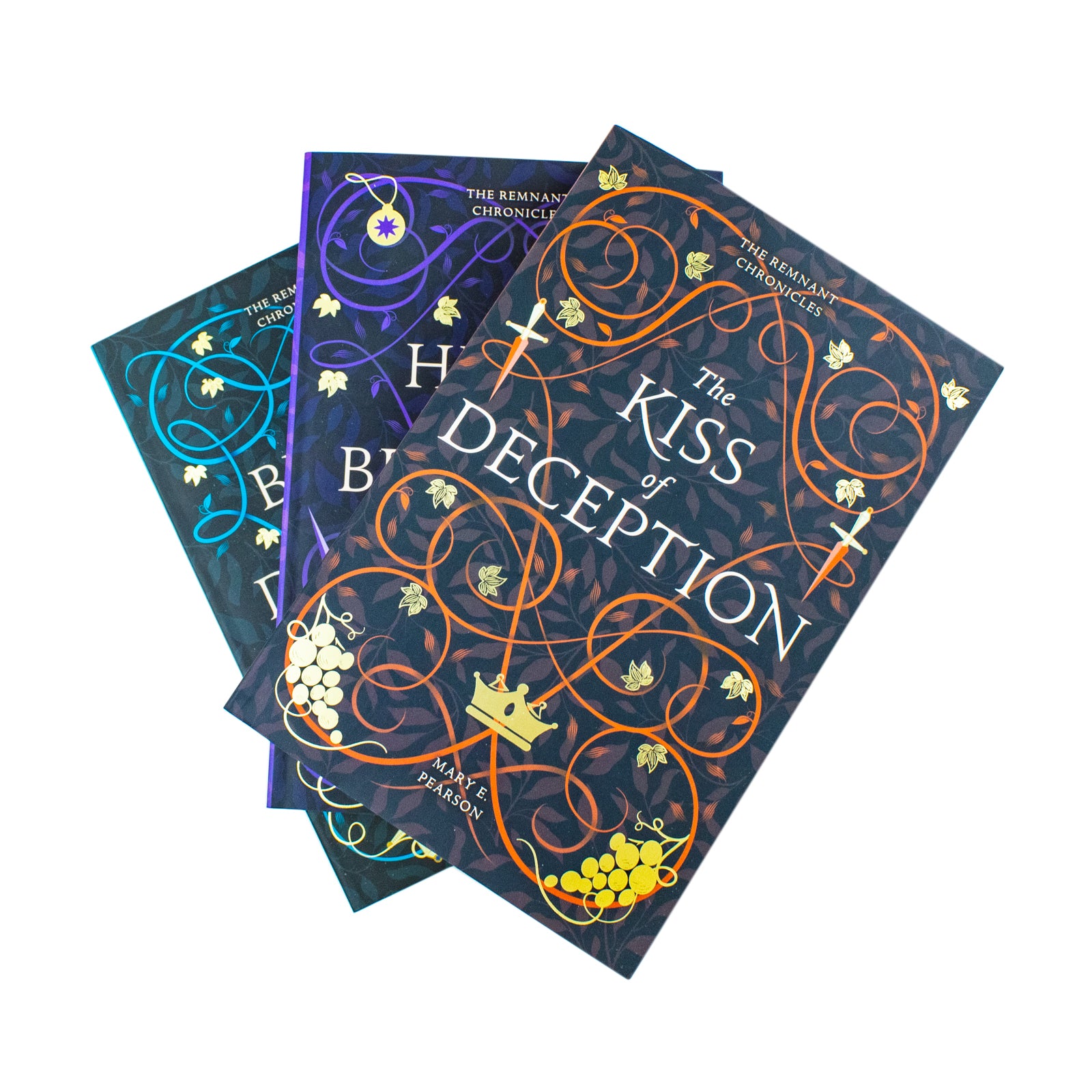 The Remnant Chronicles 3 Book Collection by Mary E. Pearson - Kiss of Deception, Heart of Betrayal, Beauty of Darkness paperback books