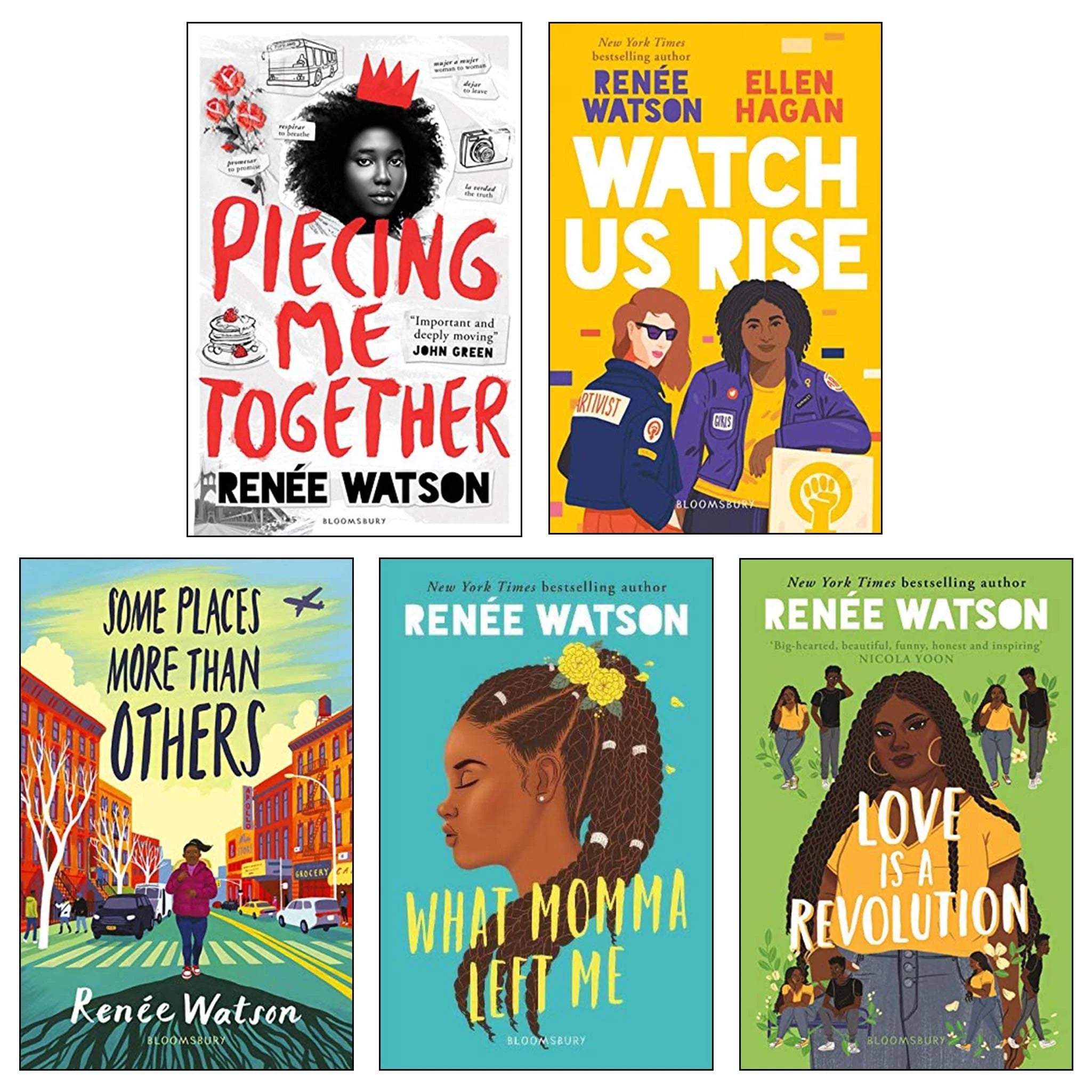 Renée Watson & Ellen Hagan Collection 5 Books Set - Young Adult Paperback - front cover showing all five titles