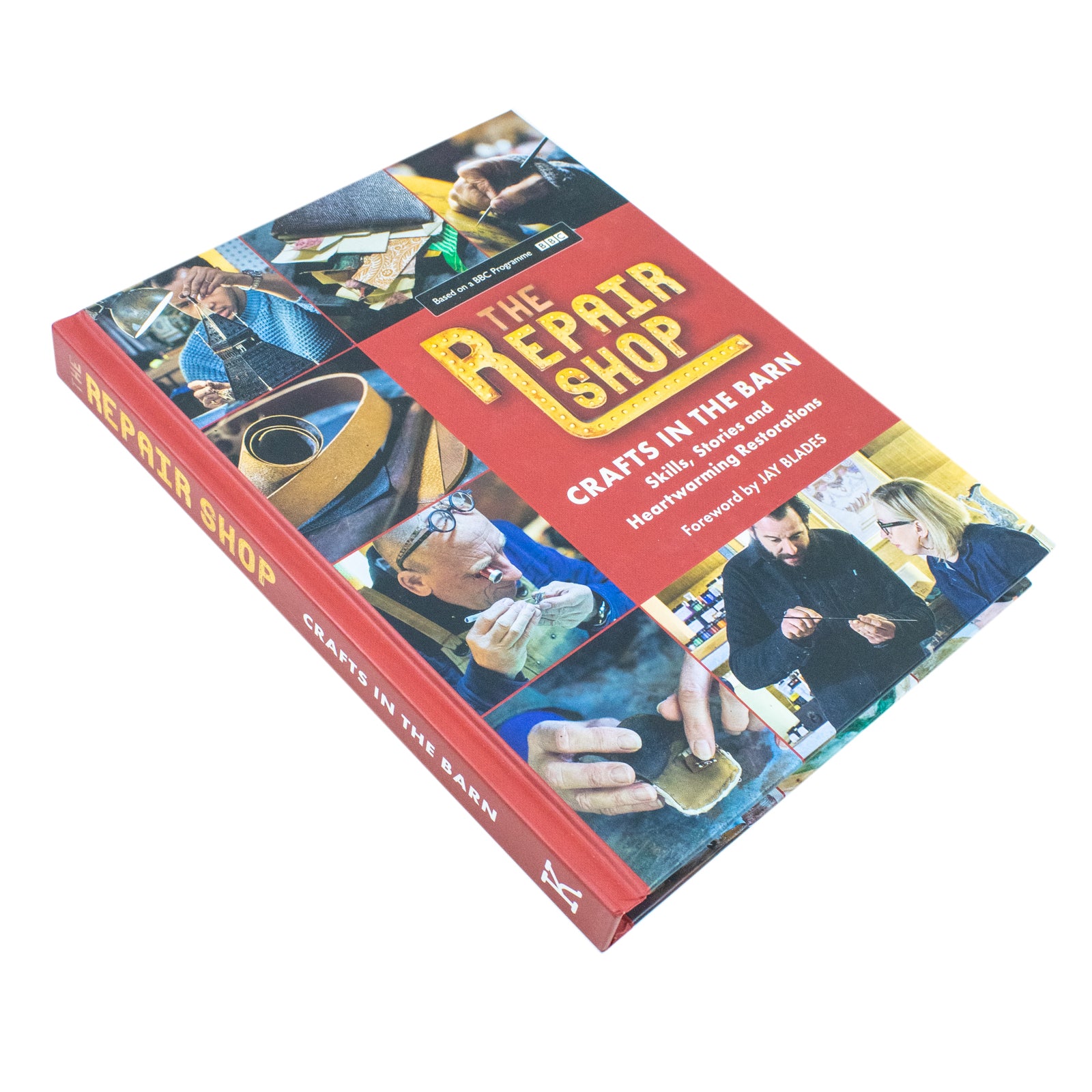 The Repair Shop: Crafts in the Barn hardback book detail showing heritage craft skills and restoration stories