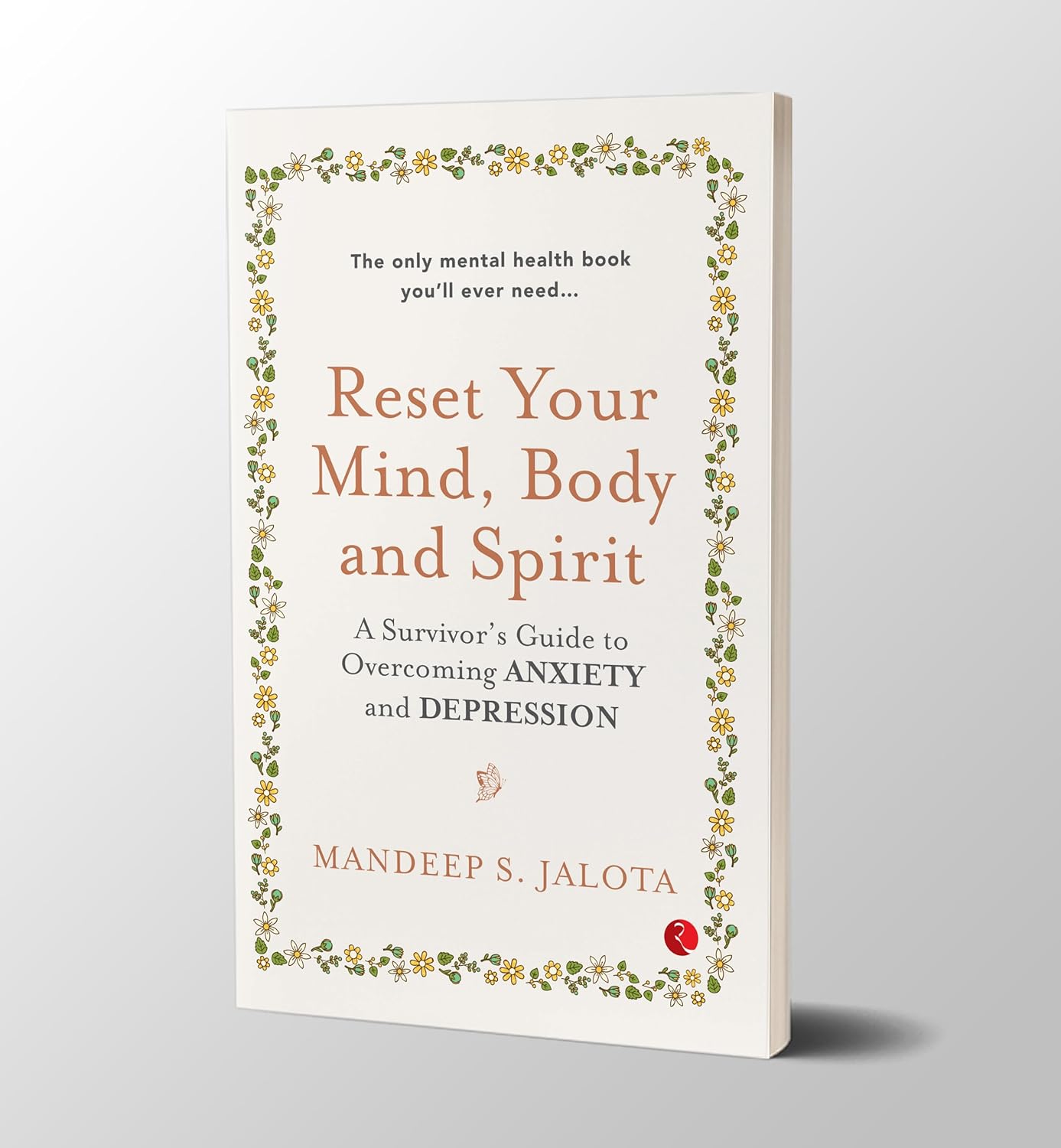 Reset Your Mind, Body and Spirit by Mandeep S. Jalota - Paperback inside page sample showing chapters on anxiety and depression