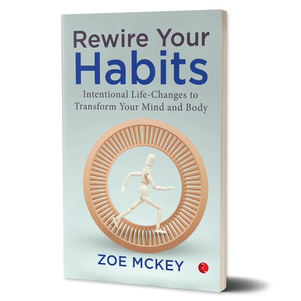 Rewire Your Habits by Zoe McKey - paperback book cover close up
