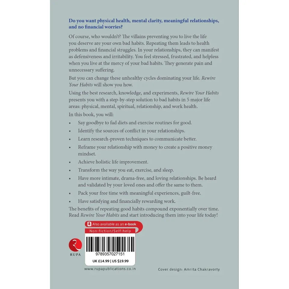 Rewire Your Habits by Zoe McKey - paperback book spine and edge view