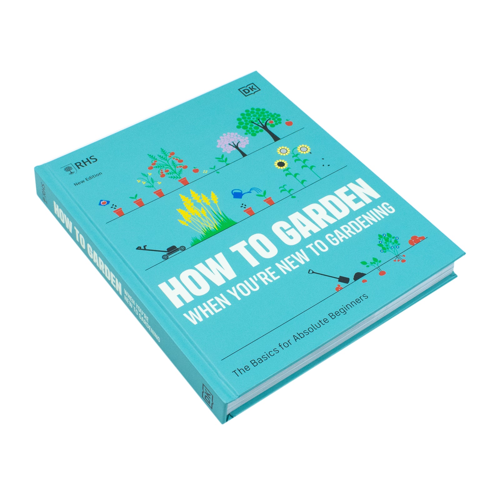 RHS How to Garden When You're New to Gardening hardback back cover with ISBN 9780241636237