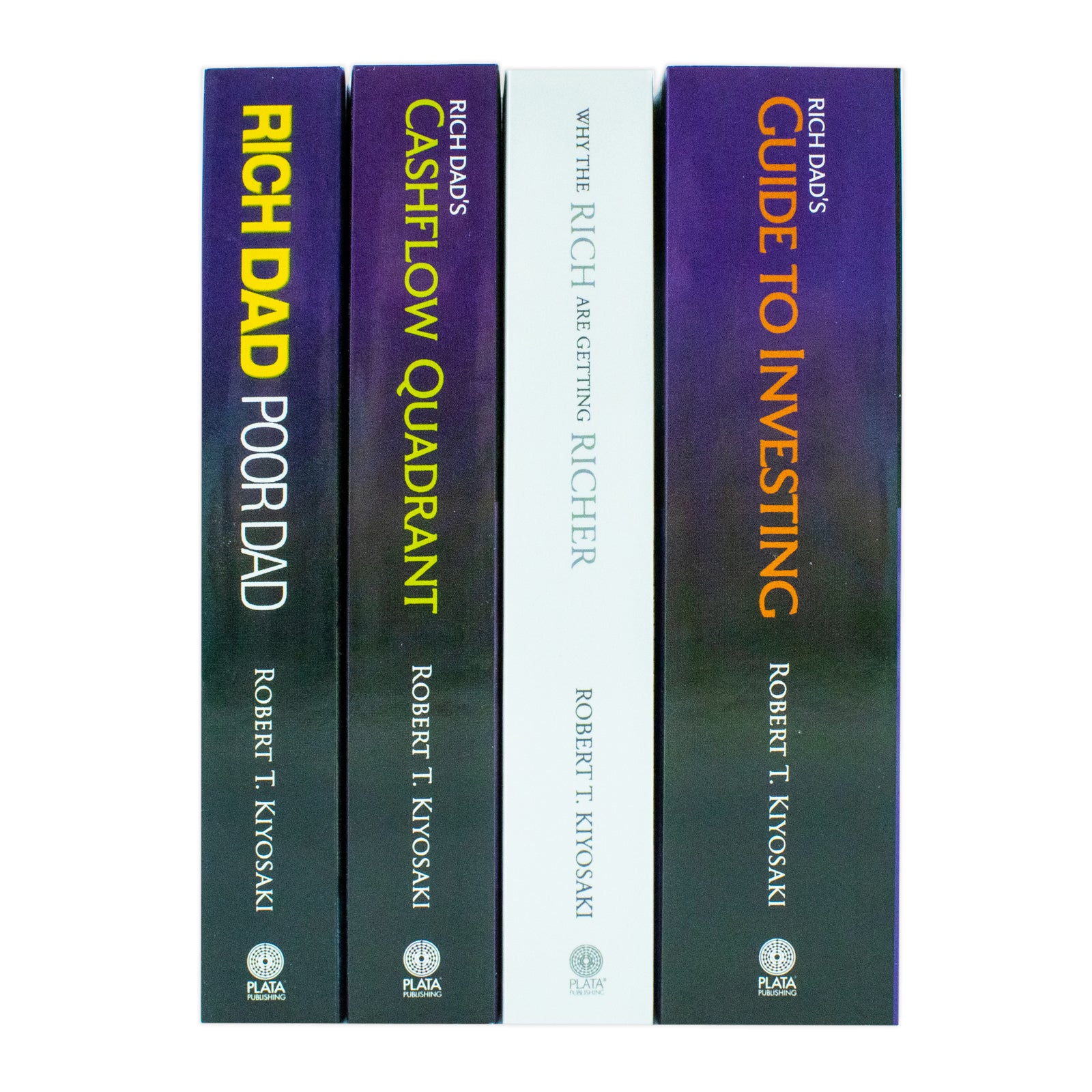 Rich Dad 4 Books Collection Set by Robert T. Kiyosaki - Poor Dad, Cashflow Quadrant, Guide to Investing, Why the Rich Are Getting Richer - Paperback