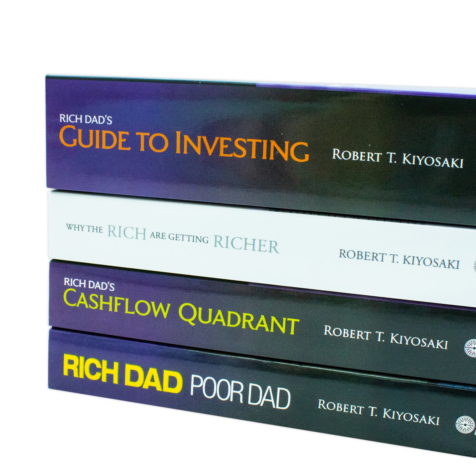 Rich Dad 4 Books Collection Set by Robert T. Kiyosaki - Poor Dad, Cashflow Quadrant, Guide to Investing, Why the Rich Are Getting Richer - Paperback