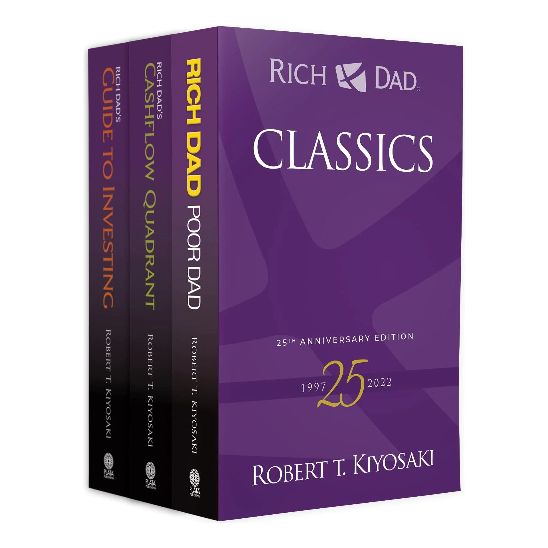 Rich Dad Classics Boxed Set by Robert T. Kiyosaki - Rich Dad Poor Dad, The Cash Flow Quadrant, Rich Dad's Guide to Investing - Paperback 3 Book Set