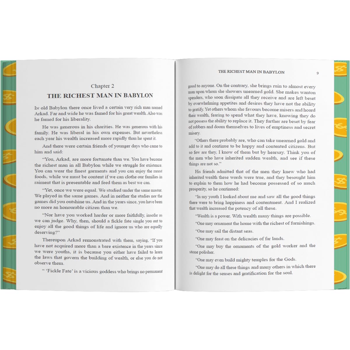The Richest Man In Babylon by George S. Clason - hardback back cover with blurb