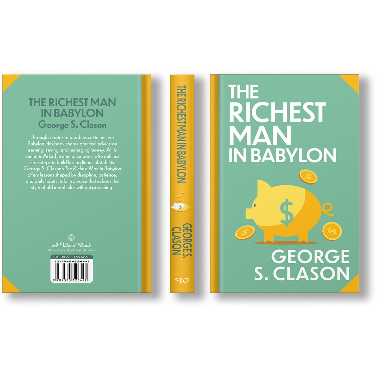 The Richest Man In Babylon by George S. Clason - open hardback pages showing print quality