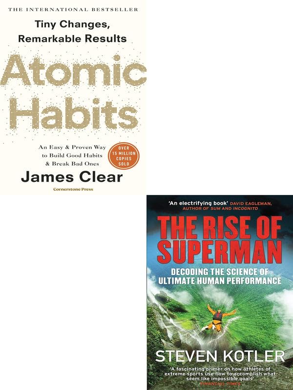 The Rise of Superman by Steven Kotler and Atomic Habits by James Clear - 2 Books Collection Set - Paperback