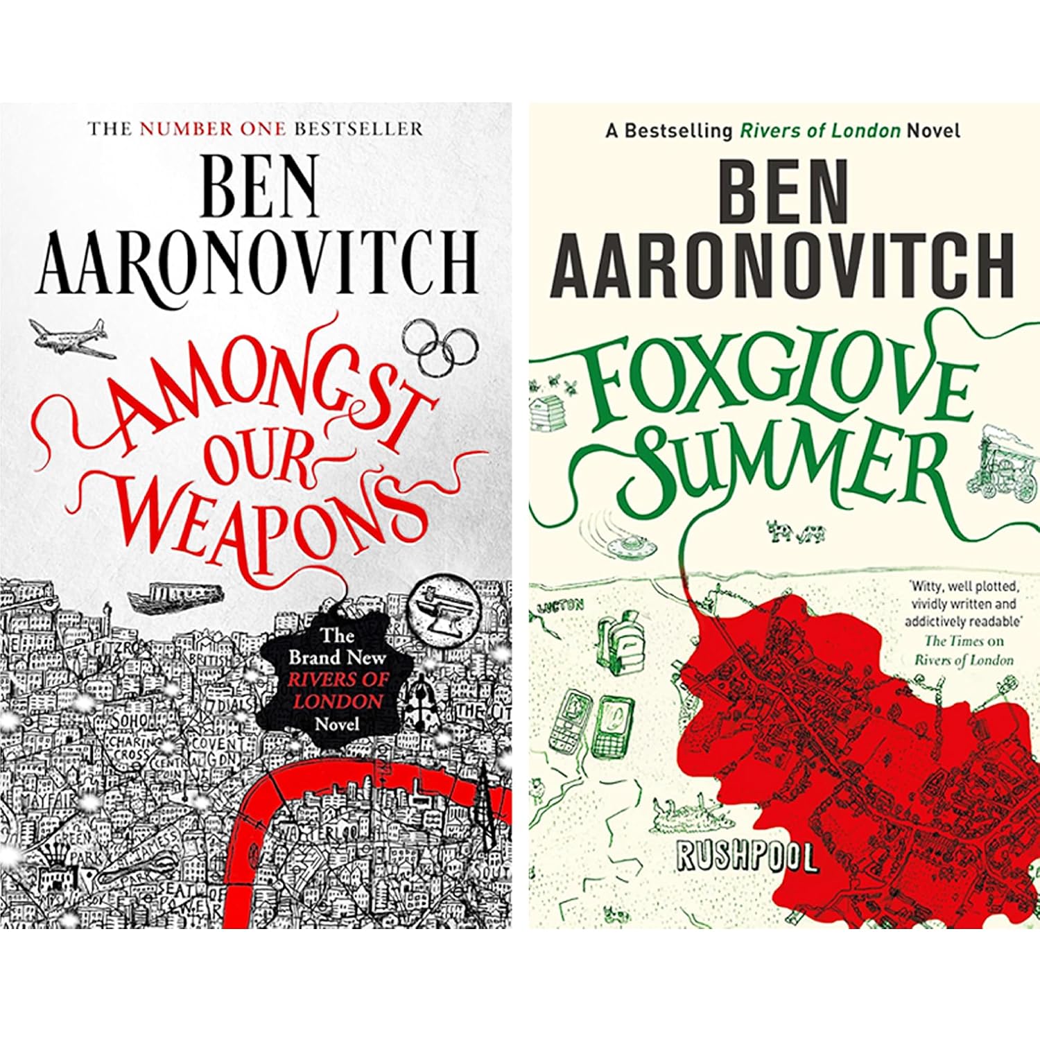 Rivers of London 13-book paperback set covers including Moon Over Soho and Broken Homes
