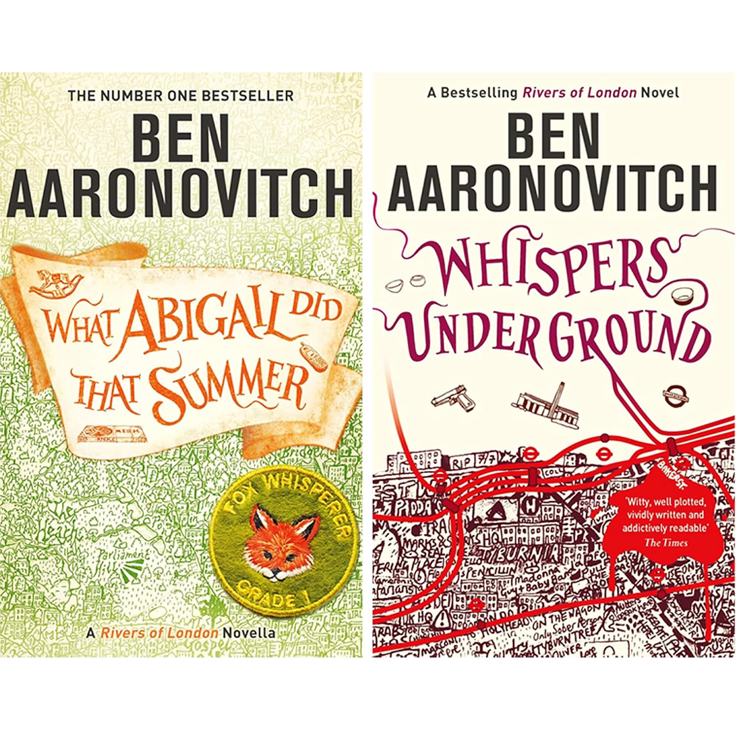 Rivers of London series paperback covers by Ben Aaronovitch including Lies Sleeping and False Value