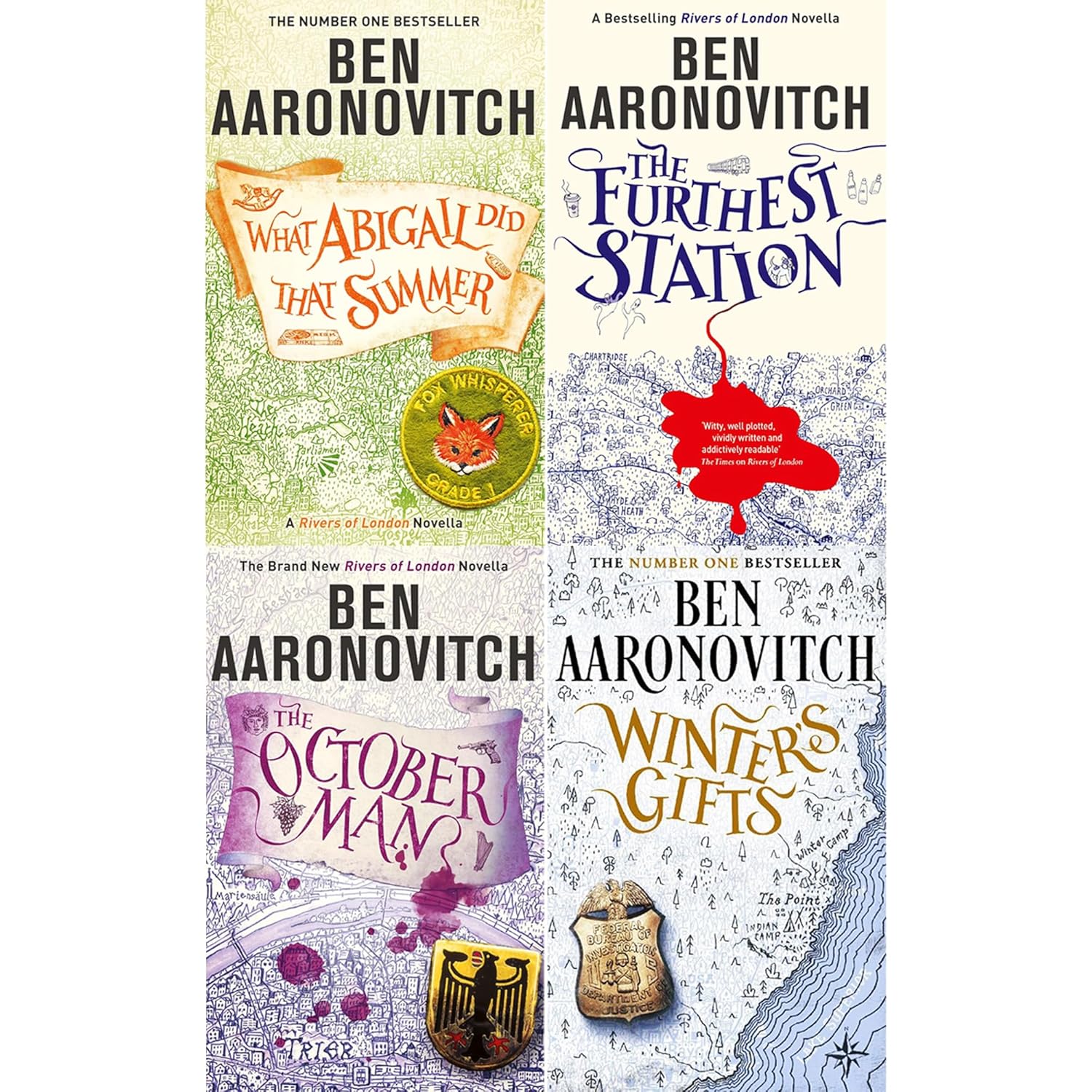 Rivers of London Novella Collection by Ben Aaronovitch - 4 book paperback set cover