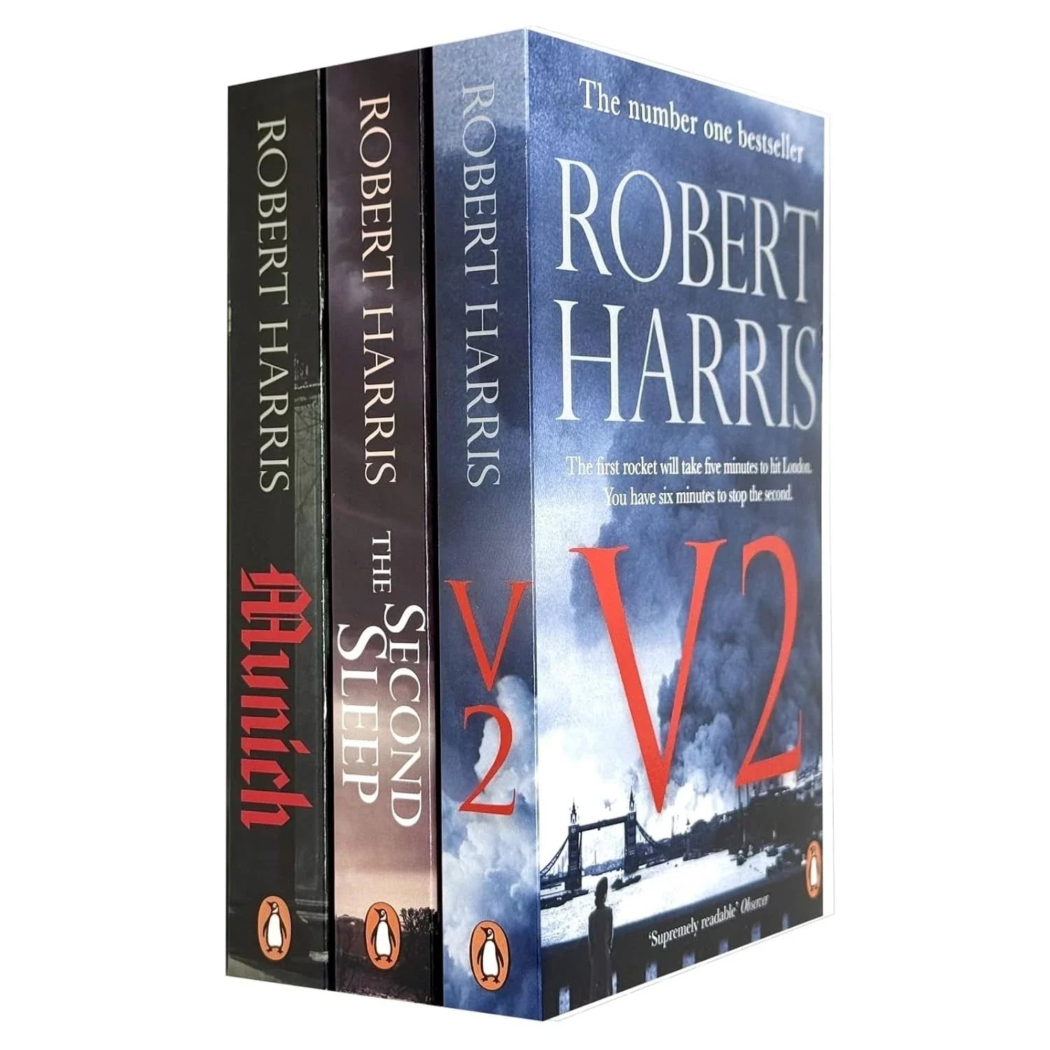 Harris Collection by Robert Harris - Munich, The Second Sleep & V2 - 3 Books Paperback Set