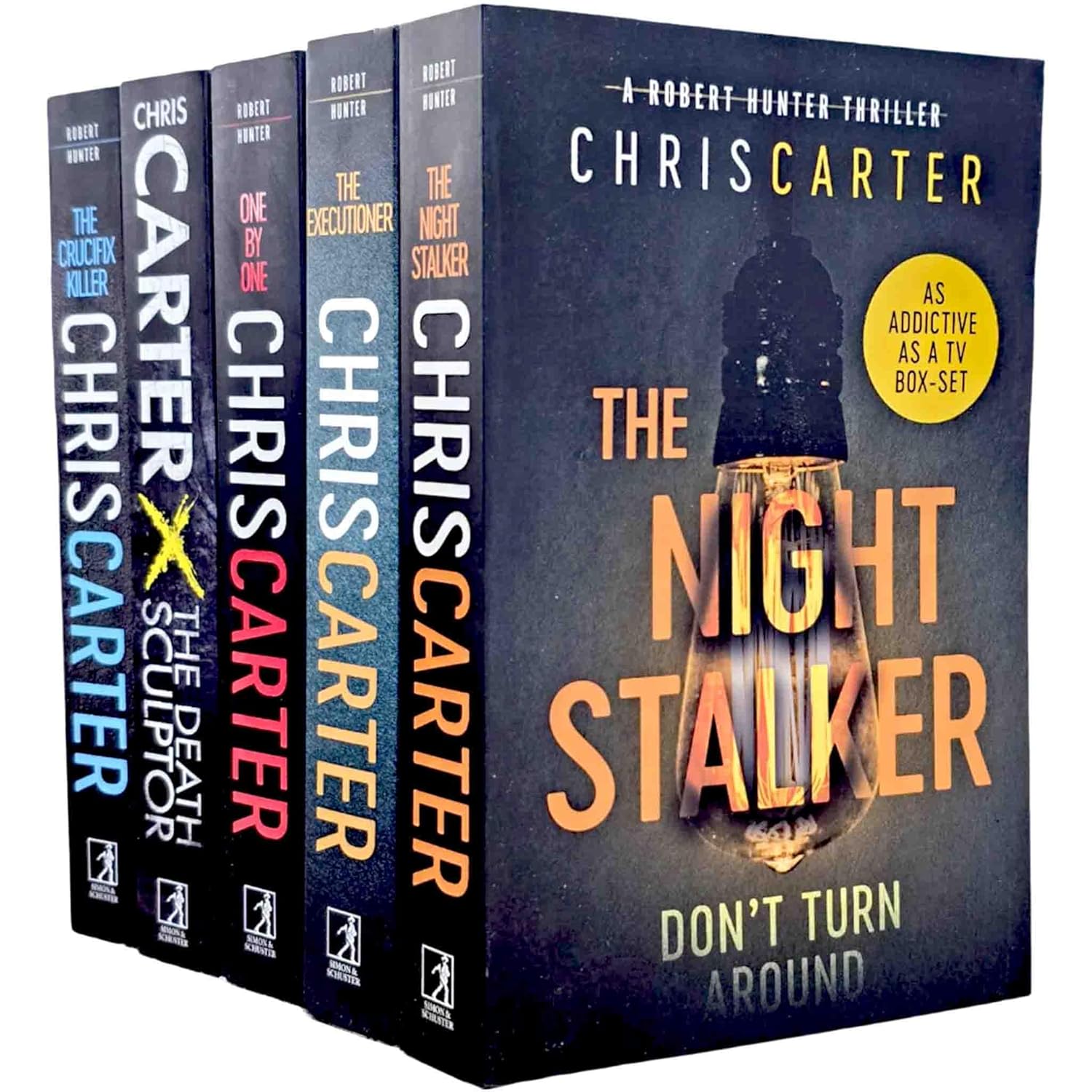 Robert Hunter Series Vol 1-5 by Chris Carter - 5 book paperback collection set including The Crucifix Killer, The Executioner, The Night Stalker, The Death Sculptor and One by One