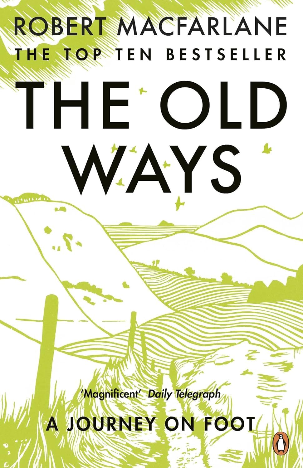 Robert Macfarlane paperback books set - Mountains of the Mind, The Wild Places, The Old Ways covers