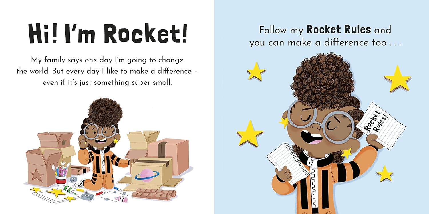 Rocket Rules by Nathan Bryon - World Book Day 2022 paperback - back cover with blurb