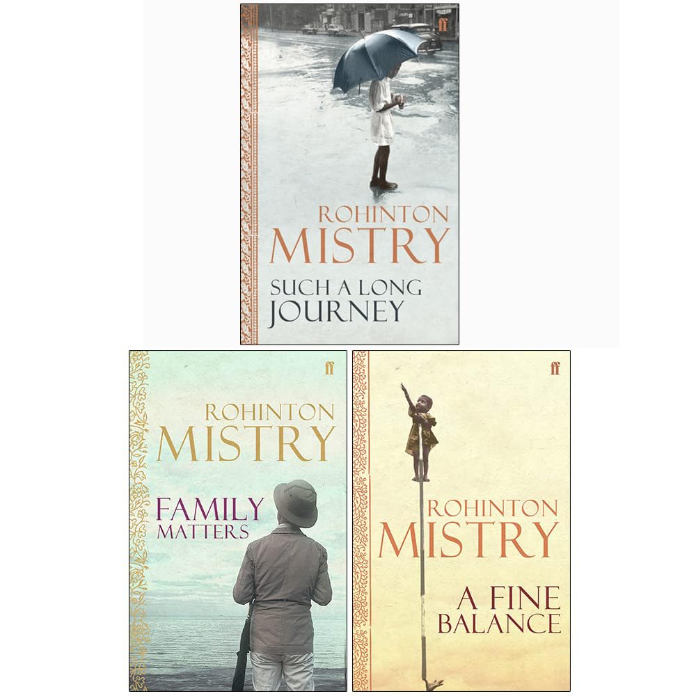 Rohinton Mistry 3 Books Collection Set paperback cover - Such a Long Journey, Family Matters, A Fine Balance