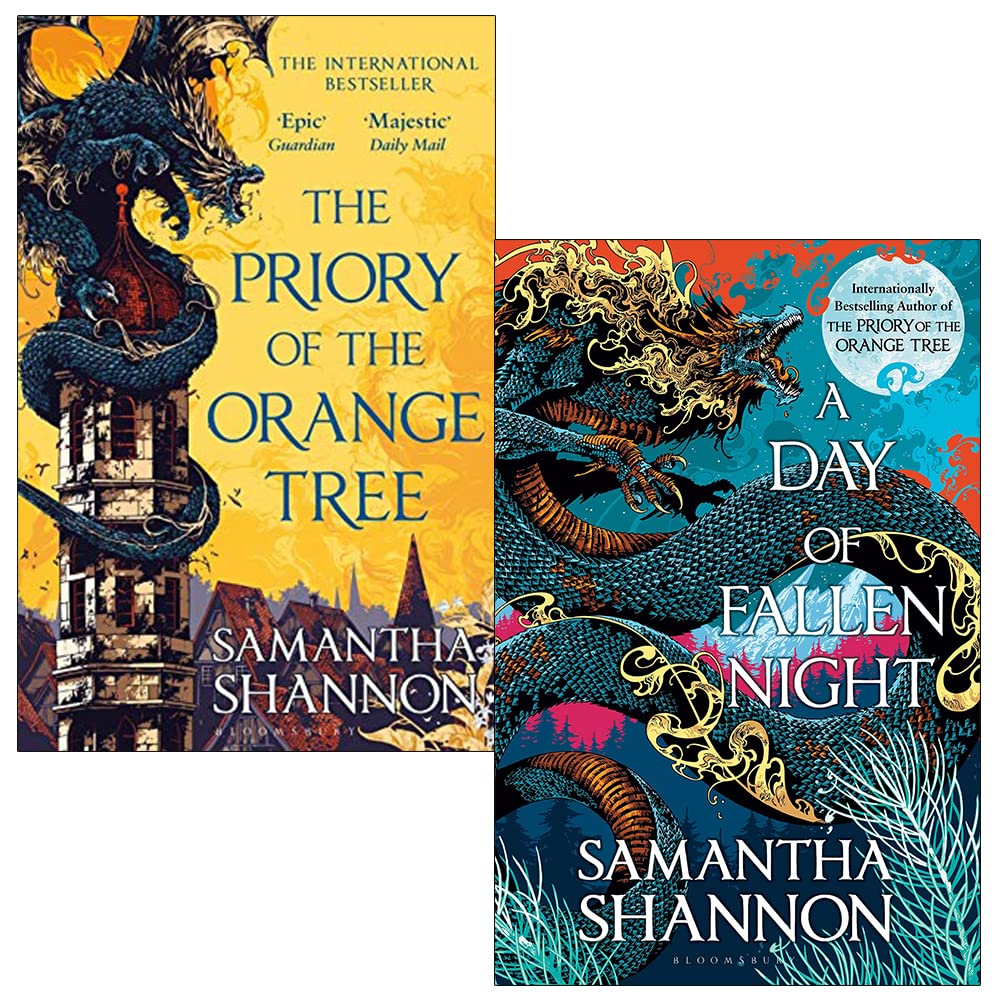 The Roots of Chaos 2-book paperback collection by Samantha Shannon featuring The Priory of the Orange Tree and A Day of Fallen Night