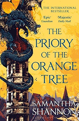 Close-up of The Roots of Chaos paperback collection set by Samantha Shannon, dragon fantasy books