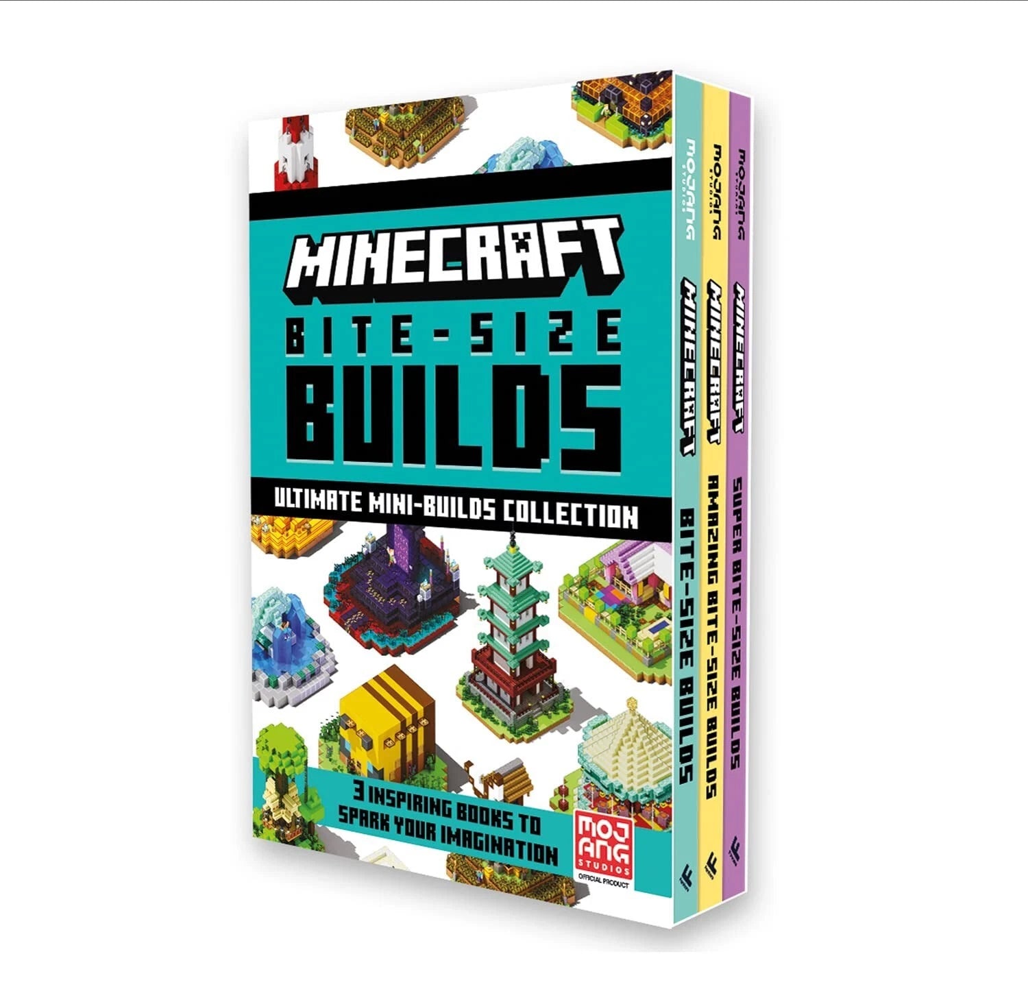 Mojang AB Minecraft Bite-Size Builds Collection 3 Books Set Over 20 Awesome - Lets Buy Books