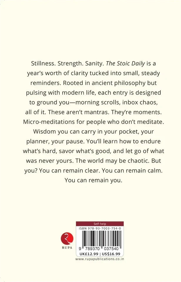 The Stoic Daily: Stillness In A World That's Terminally Online by Beckman & Okada - Non Fiction - Paperback - Lets Buy Books
