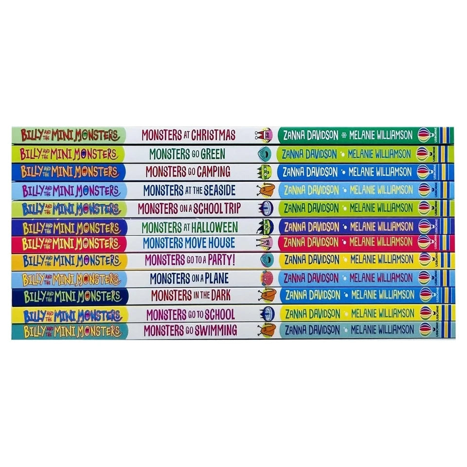 Billy and the Mini Monsters Series Books 1 - 12 Collection Set by Zanna Davidson (Plane, Dark, Party) - Lets Buy Books
