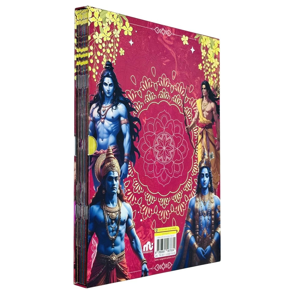 Hindu Mythology for Kids – Illustrated Box Set of 10 Books Stories by Moonstone Paperback - Lets Buy Books
