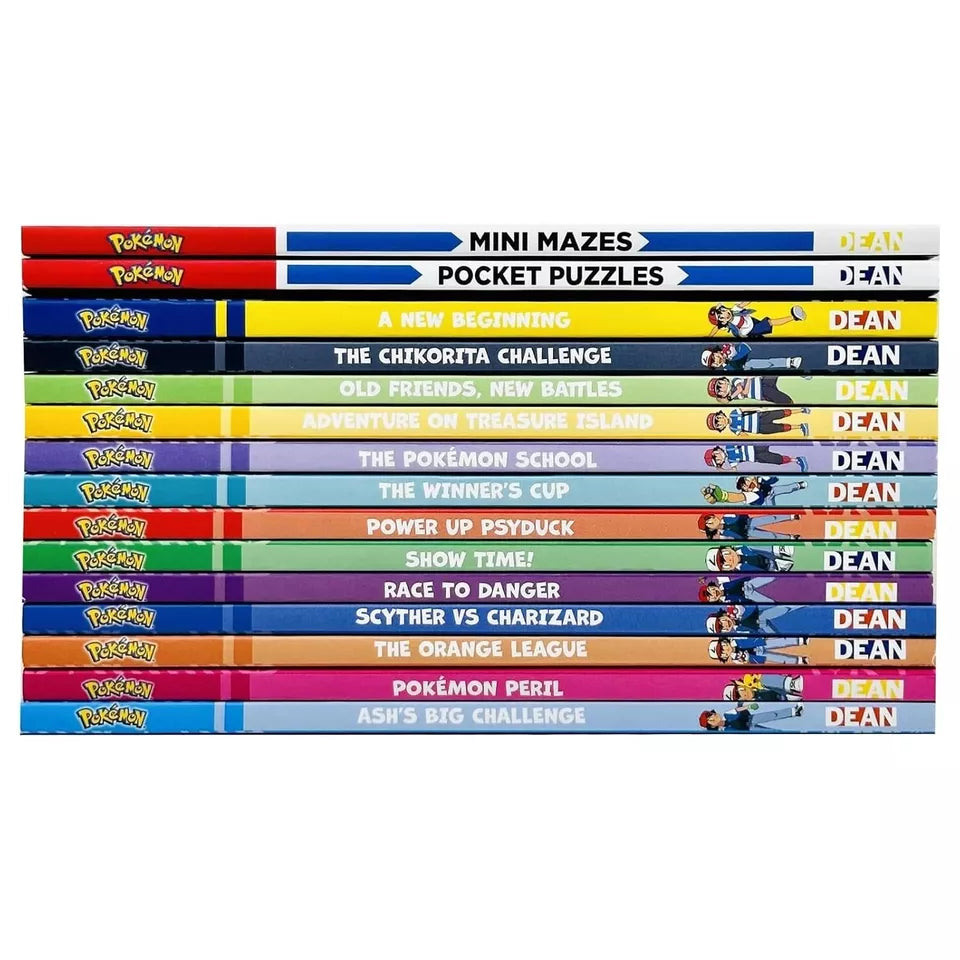 Pokemon Super Collection 15 Books Set Ash's Big Challenge, Pokémon Peril, Scyther vs Charizard, Race to Danger - Lets Buy Books