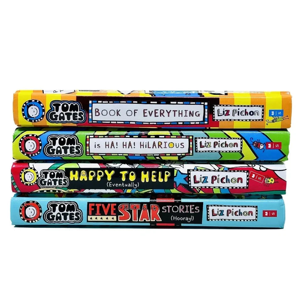 Tom Gates Series 4 Books Collection Set By Liz Pichon (Ha! Ha! Hilarious, Book of Everything) by Liz Pichon