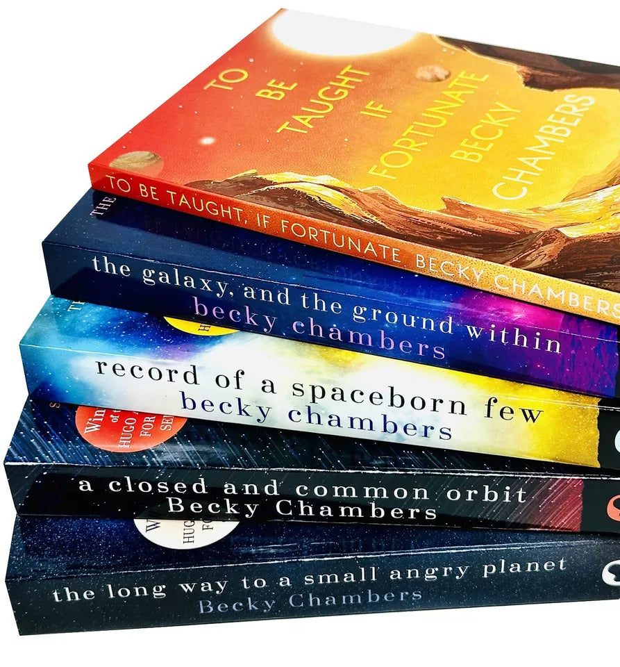 Wayfarers Series by Becky Chambers 5 Books Collection Set (The Long Way to a Small, Angry Planet, A Closed and Common Orbit, Record of a Spaceborn Few, The Galaxy, and the Ground Within & 1 More) - Lets Buy Books