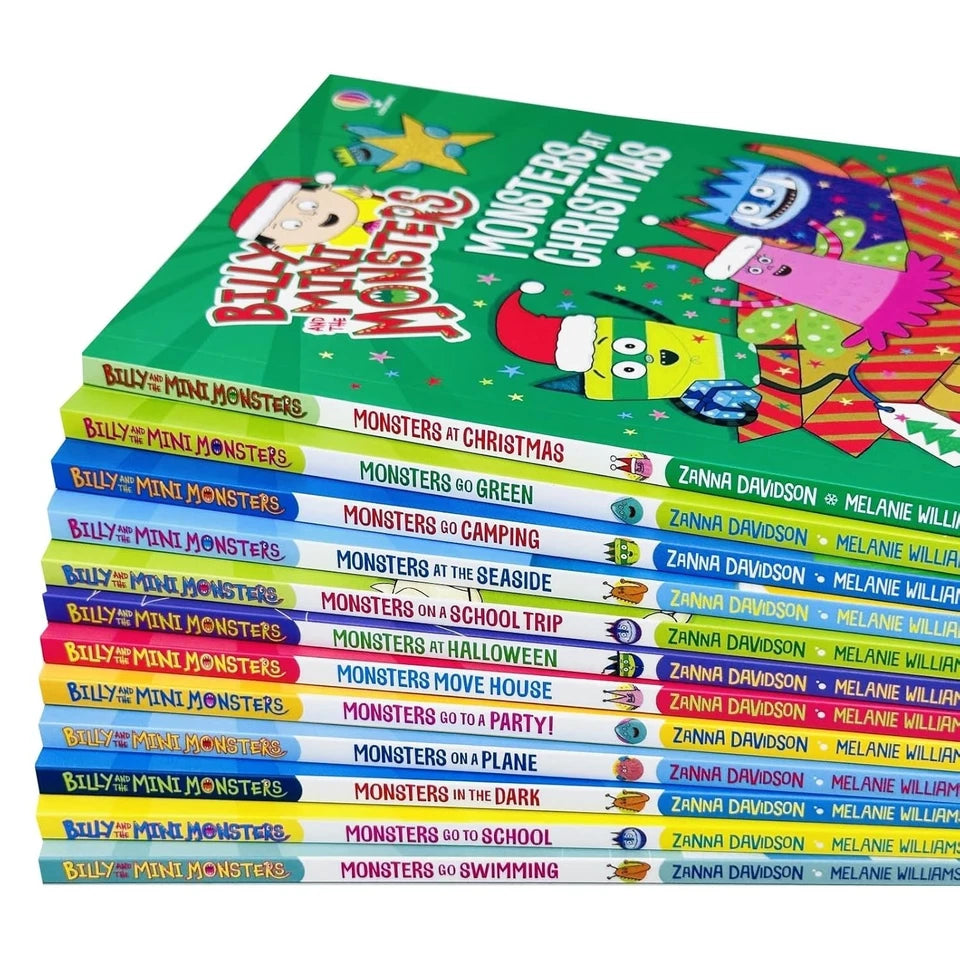 Billy and the Mini Monsters Series Books 1 - 12 Collection Set by Zanna Davidson (Plane, Dark, Party) - Lets Buy Books