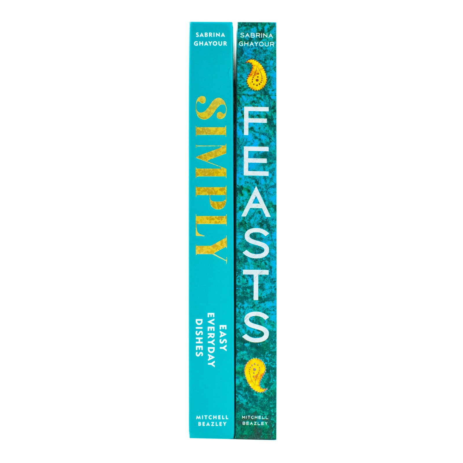 Sabrina Ghayour Feasts and Simply Easy Everyday Dishes hardback cookbook set spines