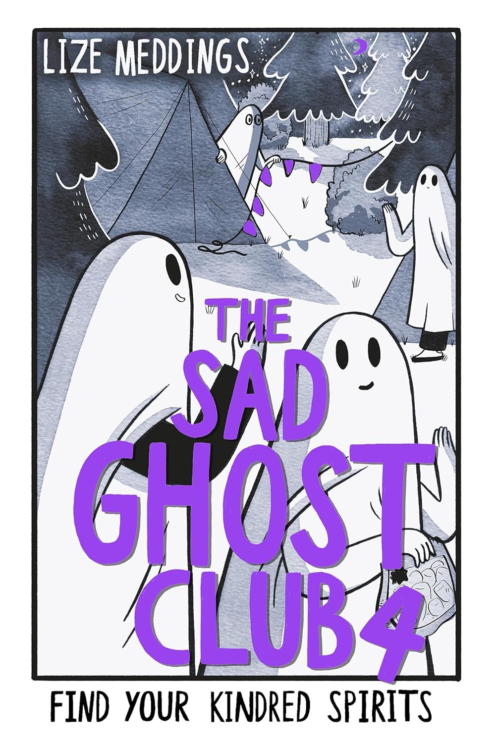 The Sad Ghost Club 4 Book Collection Set by Lize Meddings - back cover and set overview, Young Adult paperback