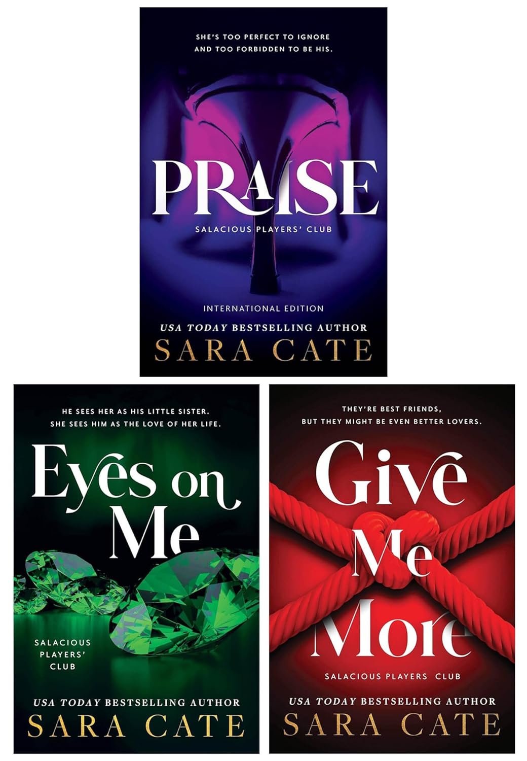 Salacious Players Club 3 Books Collection Set by Sara Cate - Paperback Cover Detail