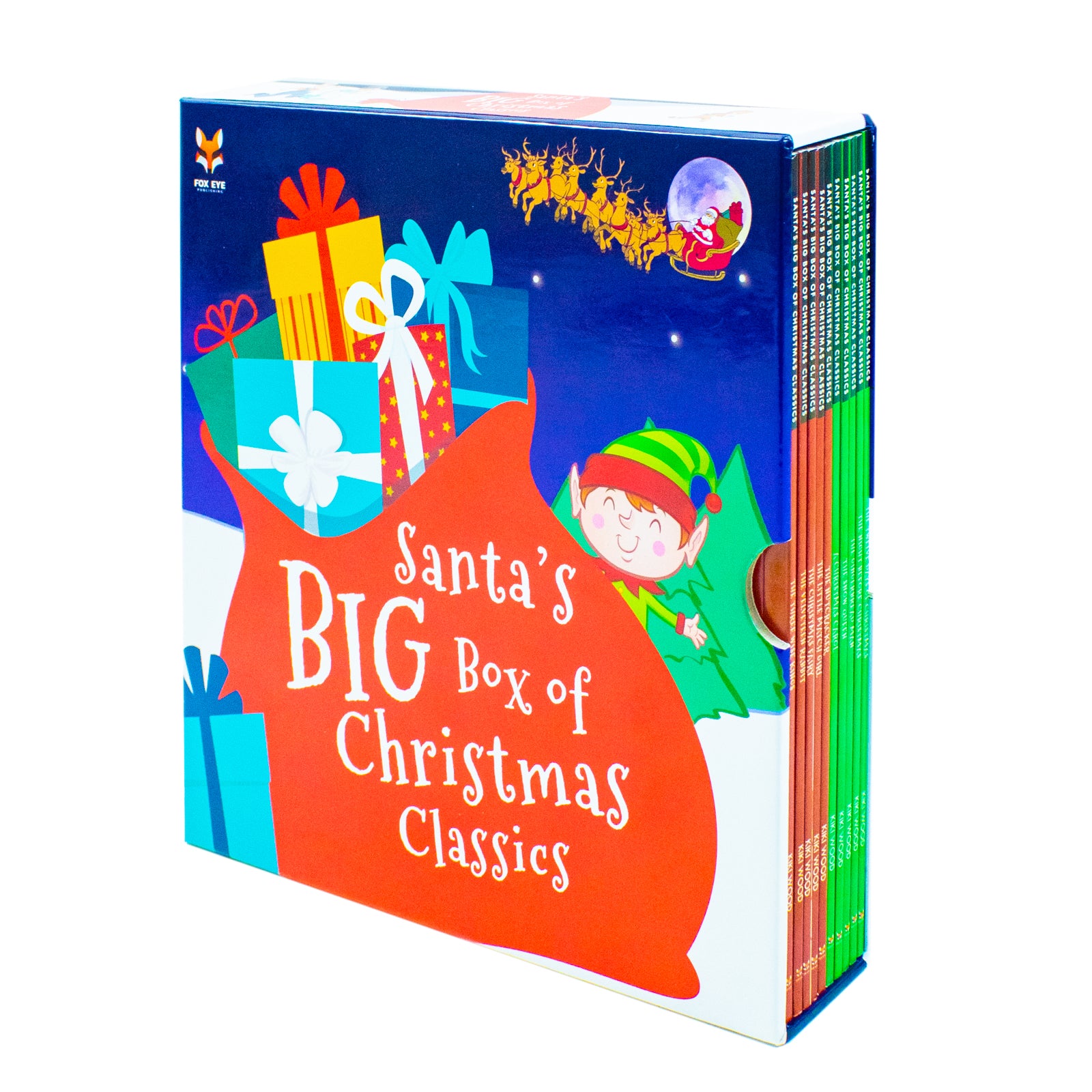 Santa's Big Box of Christmas Classics 10 Books Collection Set by Kiki Wood - front cover paperback set for ages 5-9
