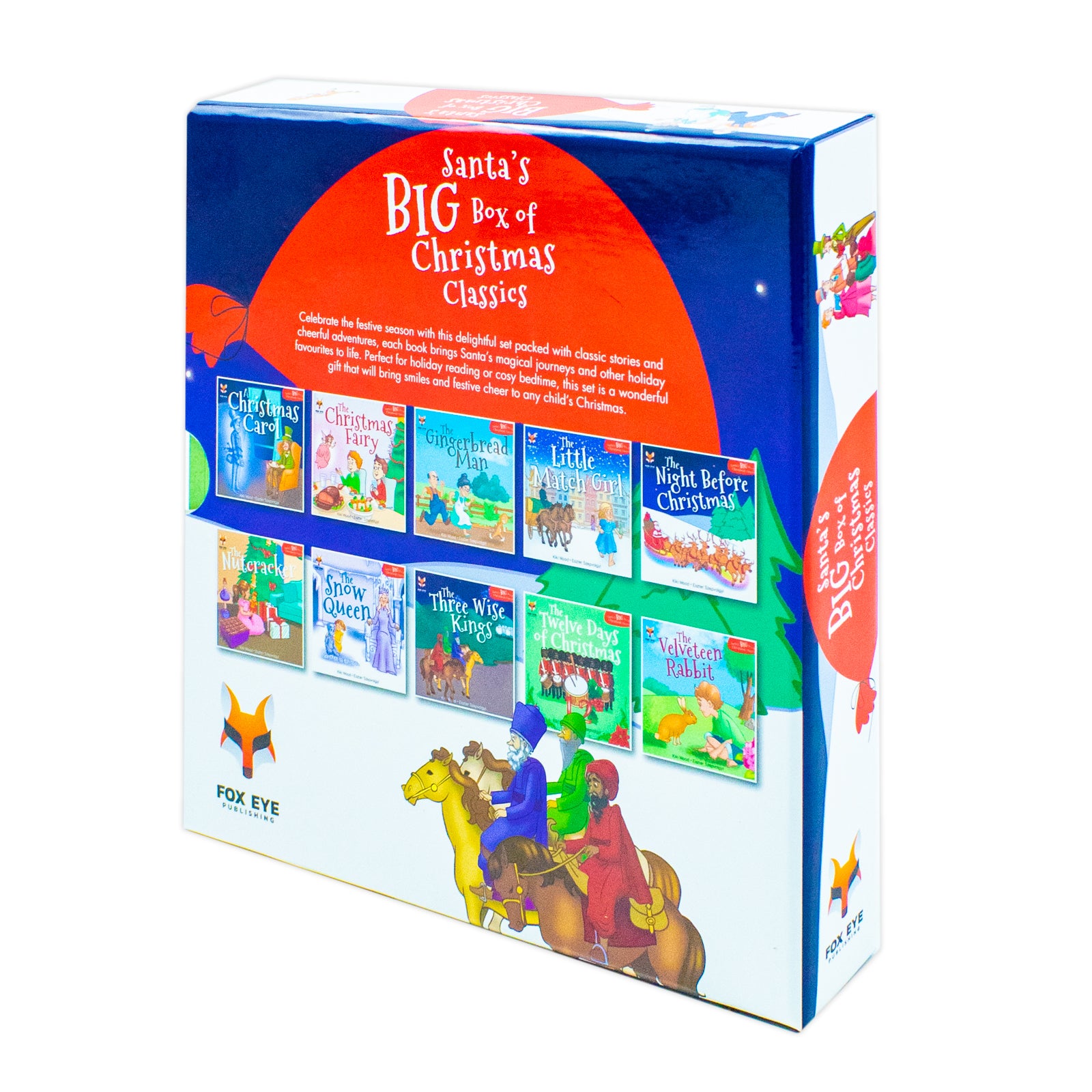 Santa's Big Box of Christmas Classics 10 Book Set - A Christmas Carol and The Gingerbread Man paperback covers