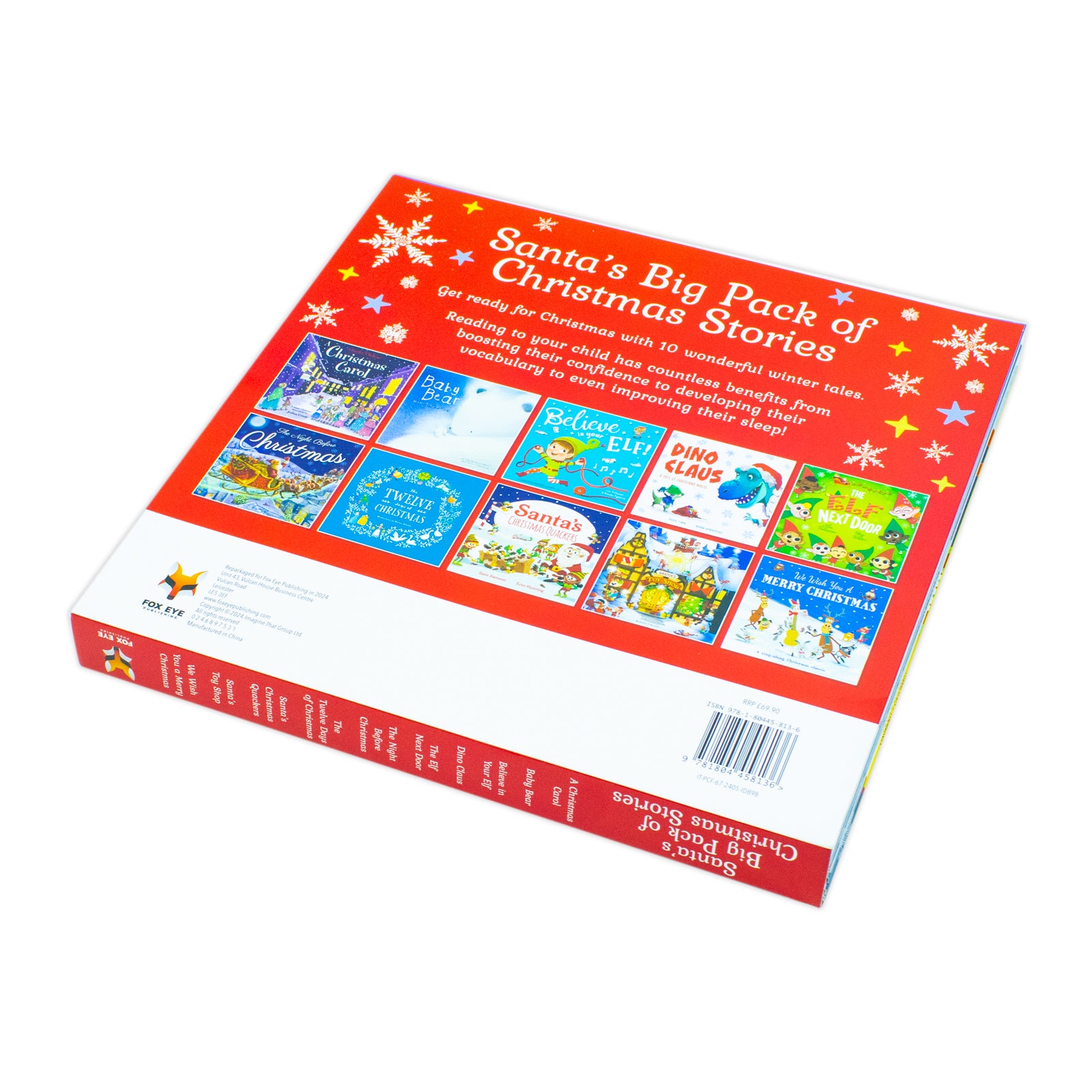 Santa's Big Pack of Christmas Stories 10 Book Collection Set showing Christmas Carol and Baby Bear titles