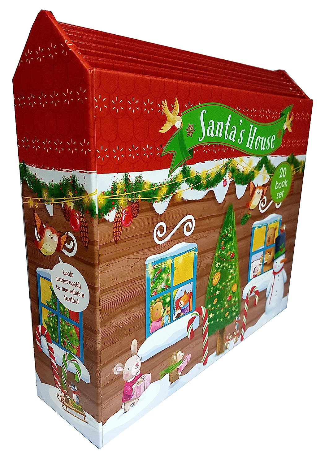 Santas House 20 Books Collection Set contents showing Snow Friends, The Snow Angel, Where Snowflakes Fall and other Christmas paperback titles for ages 0-5