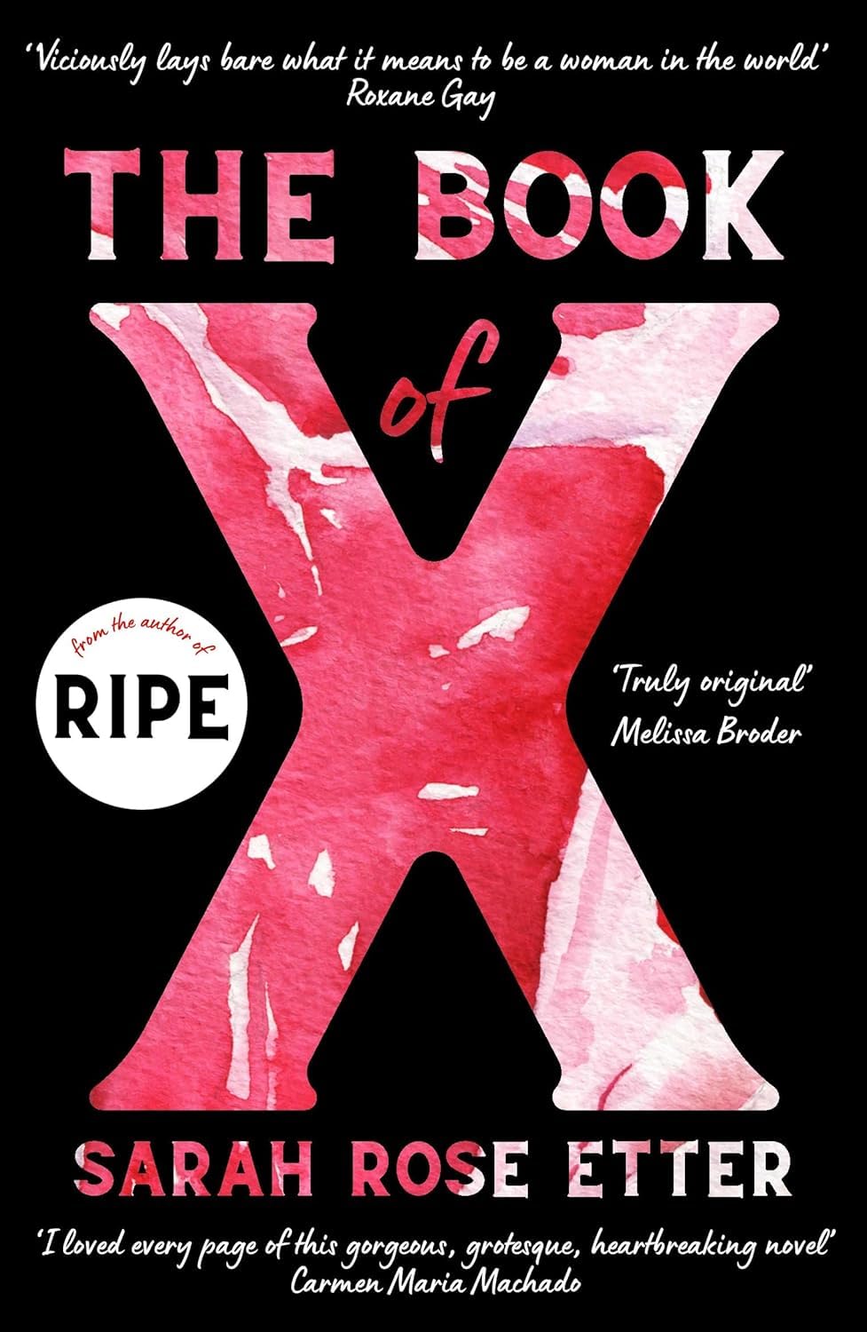 The Book of X by Sarah Rose Etter - Verve Books Paperback Literary Fiction - cover detail