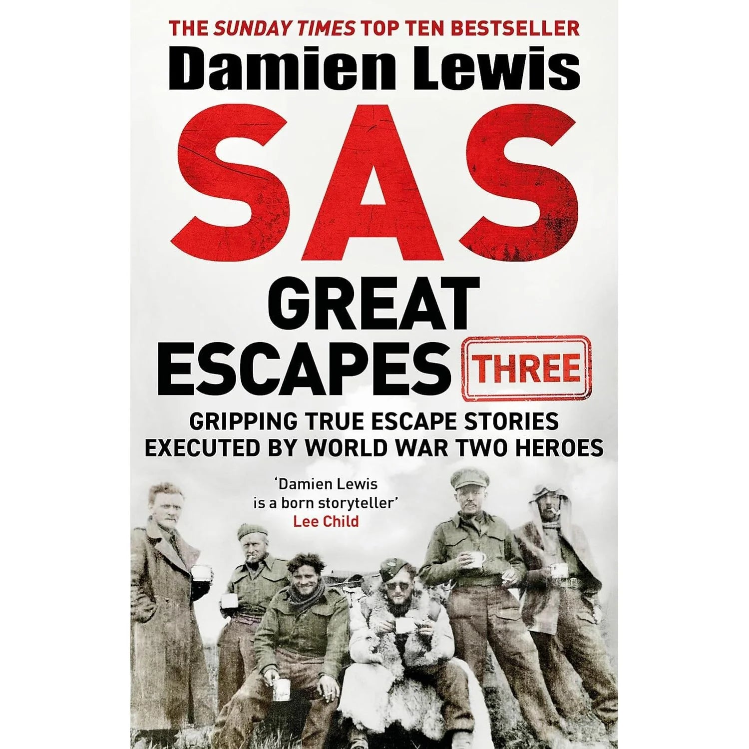 SAS Great Escapes Two by Damien Lewis paperback cover - Quercus military history