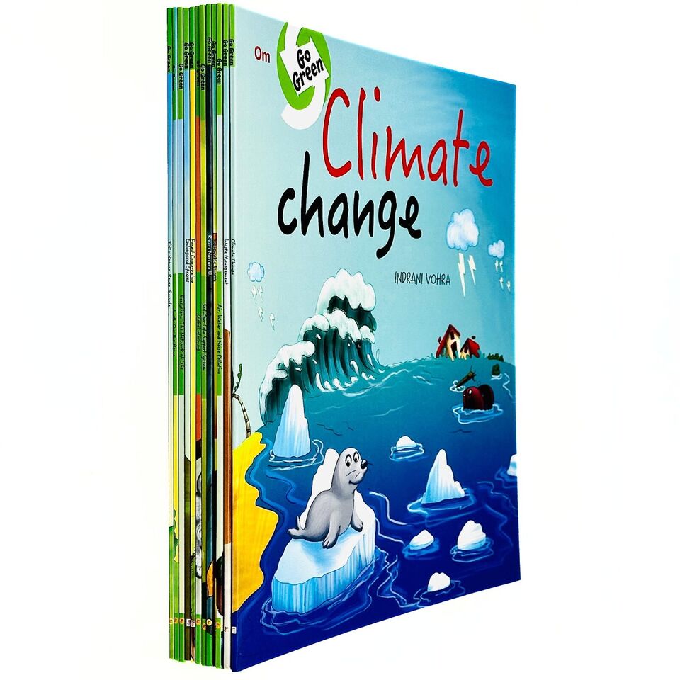Save Your Environment 12-book paperback set cover showing Climate Change and Waste Management titles for children ages 4-8