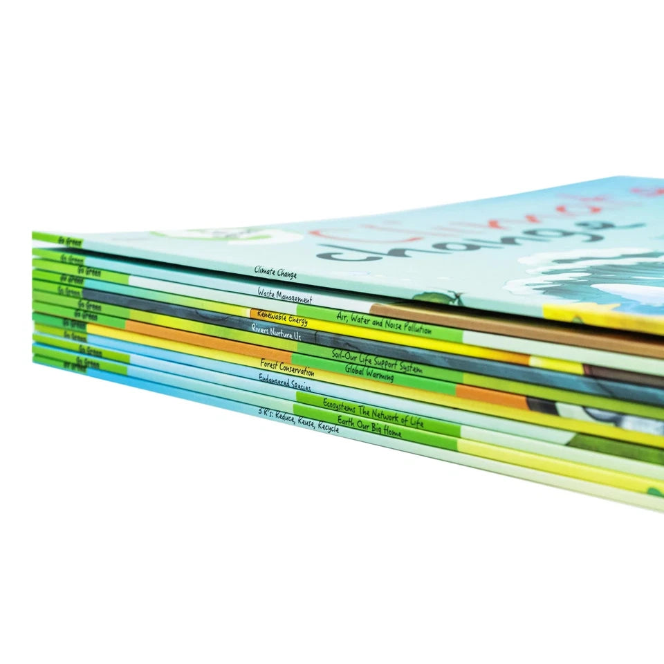Full Save Your Environment 12 Books Collection Set arranged together, paperback, ages 4-8