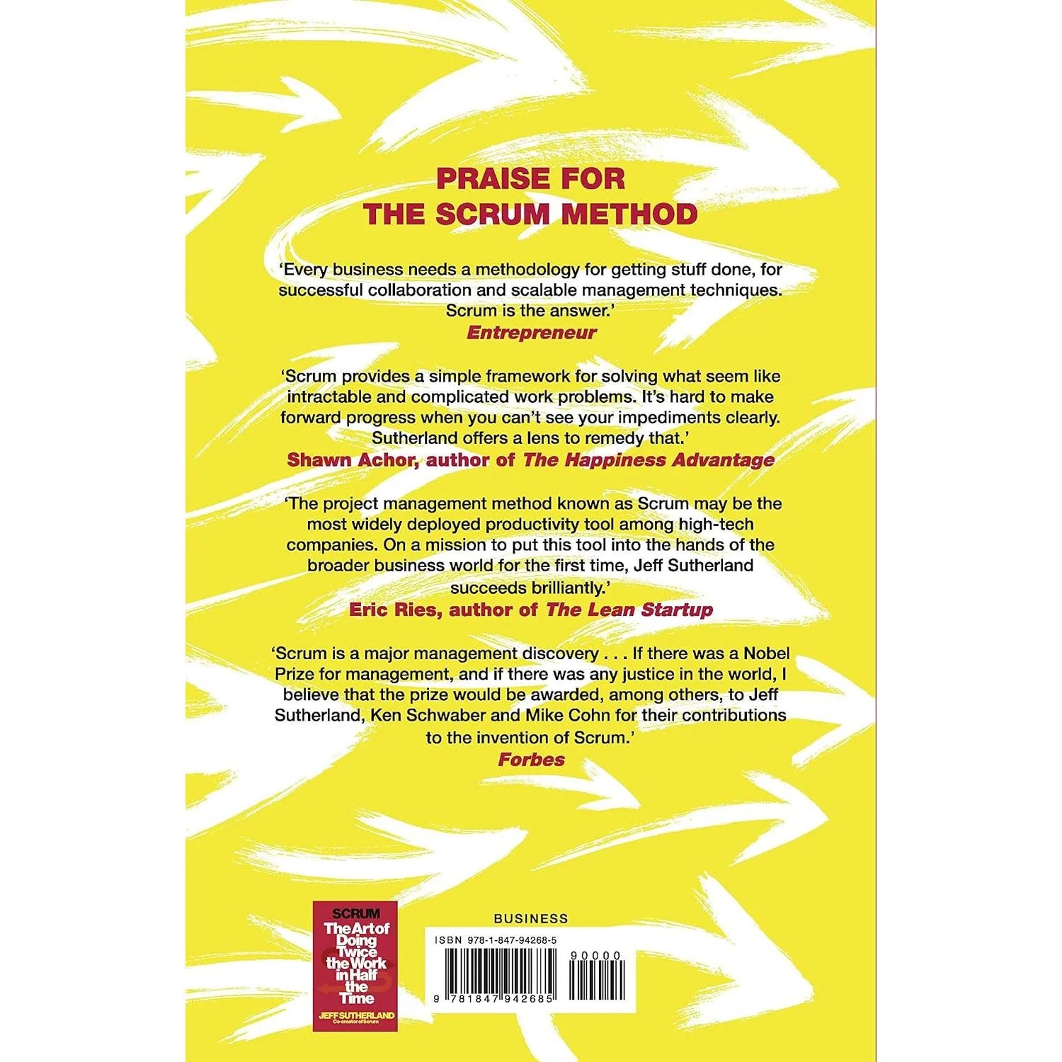 The Scrum Fieldbook by J.J. Sutherland - Business Non Fiction Hardback back cover detail